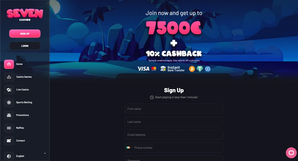 Oferta da Seven.Casino